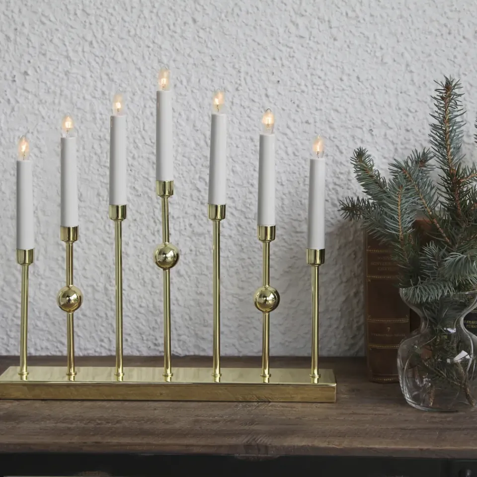 Online Star Trading Gustavo candle arch, Brass Gold-coloured