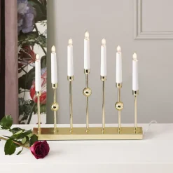 Online Star Trading Gustavo candle arch, Brass Gold-coloured