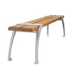 Garden Sofas & Garden Benches^Byarums bruk Haga bench, Oak oil, raw aluminum stand Beige