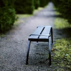 Garden Sofas & Garden Benches^Byarums bruk Haga bench, Oak oil, raw aluminum stand Beige