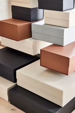 New OYOY Hako storage box A5, Clay melange Beige