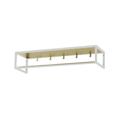 Hat Rack & Hat Shelves|Hat Rack & Hat Shelves^Scherlin Hall shelf 11, lacquer, brass plate White