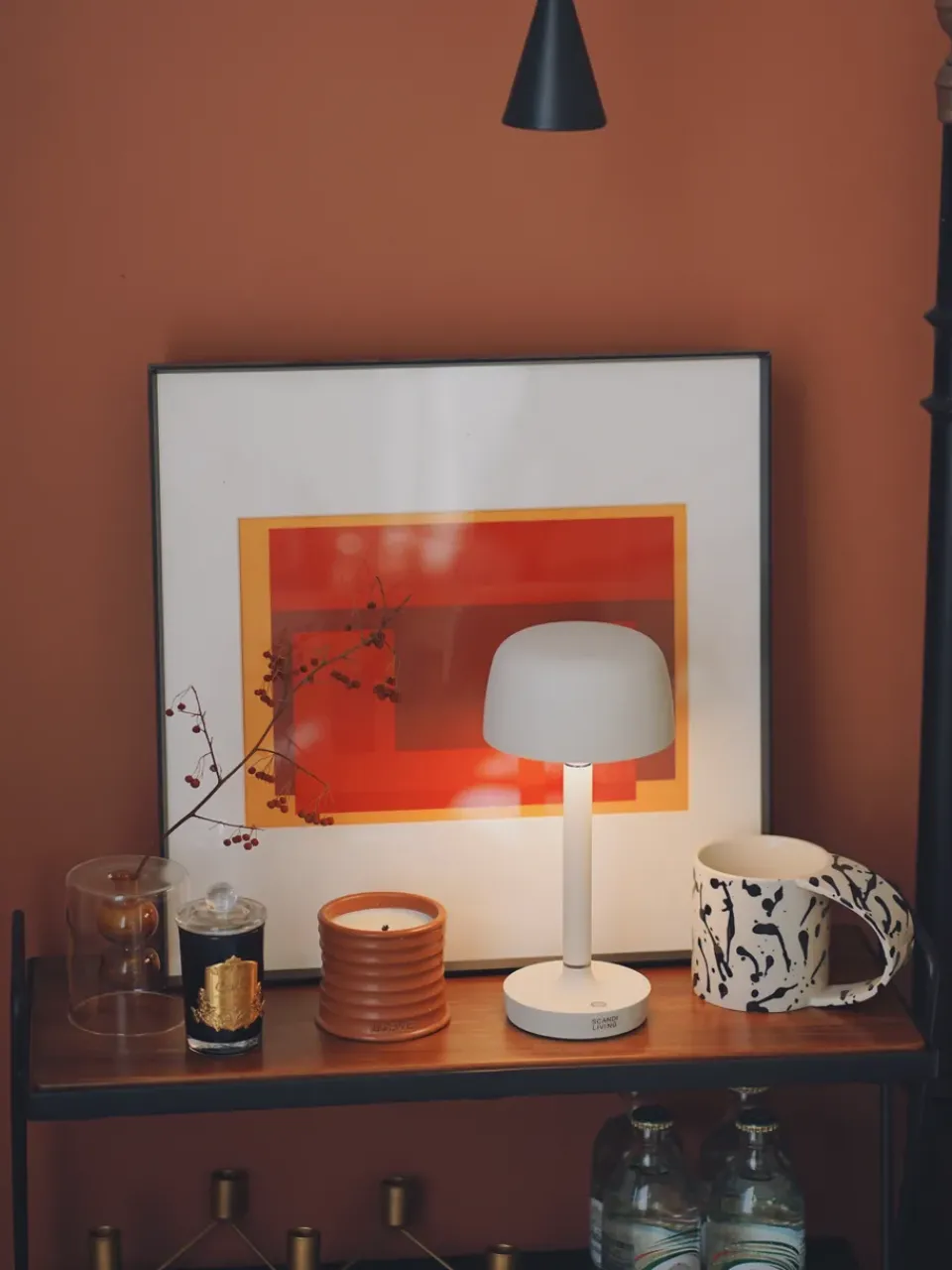 Scandi Living Halo portable table lamp 25,5 cm, Beige
