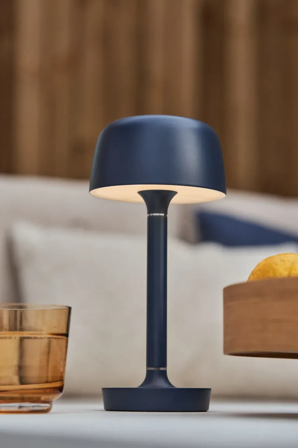 Scandi Living Halo portable table lamp 25,5 cm, Blue