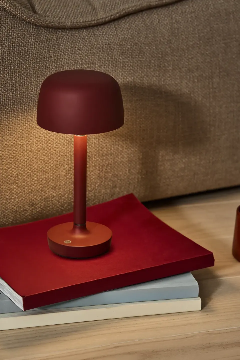 Window Lights|Portable Lighting^Scandi Living Halo portable table lamp 25,5 cm, Burgundy Red