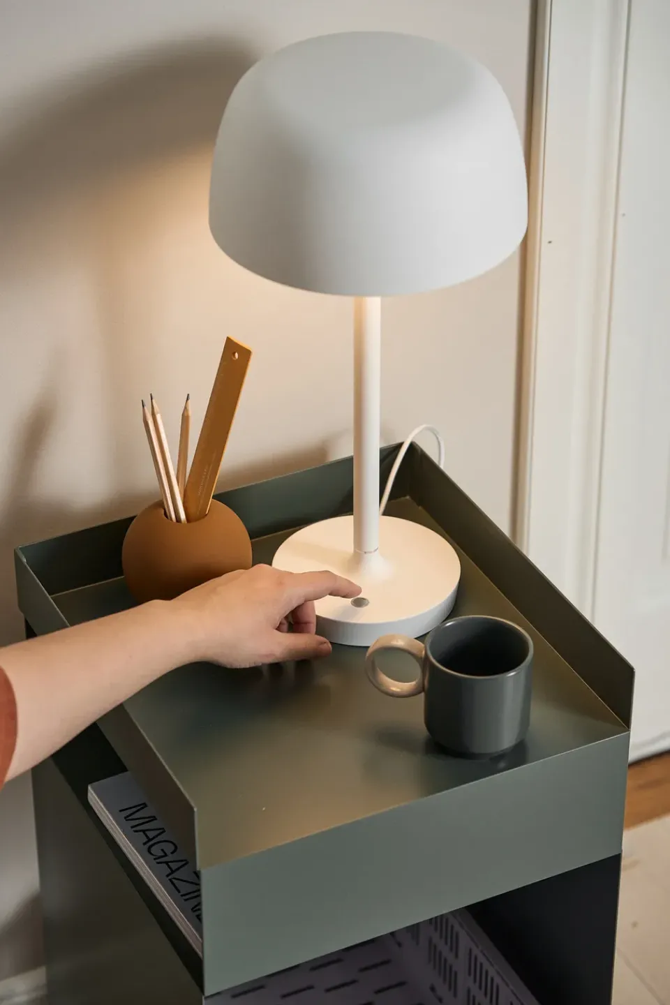 Window Lights|Desk & Table Lamps^Scandi Living Halo table lamp 45,5 cm, White