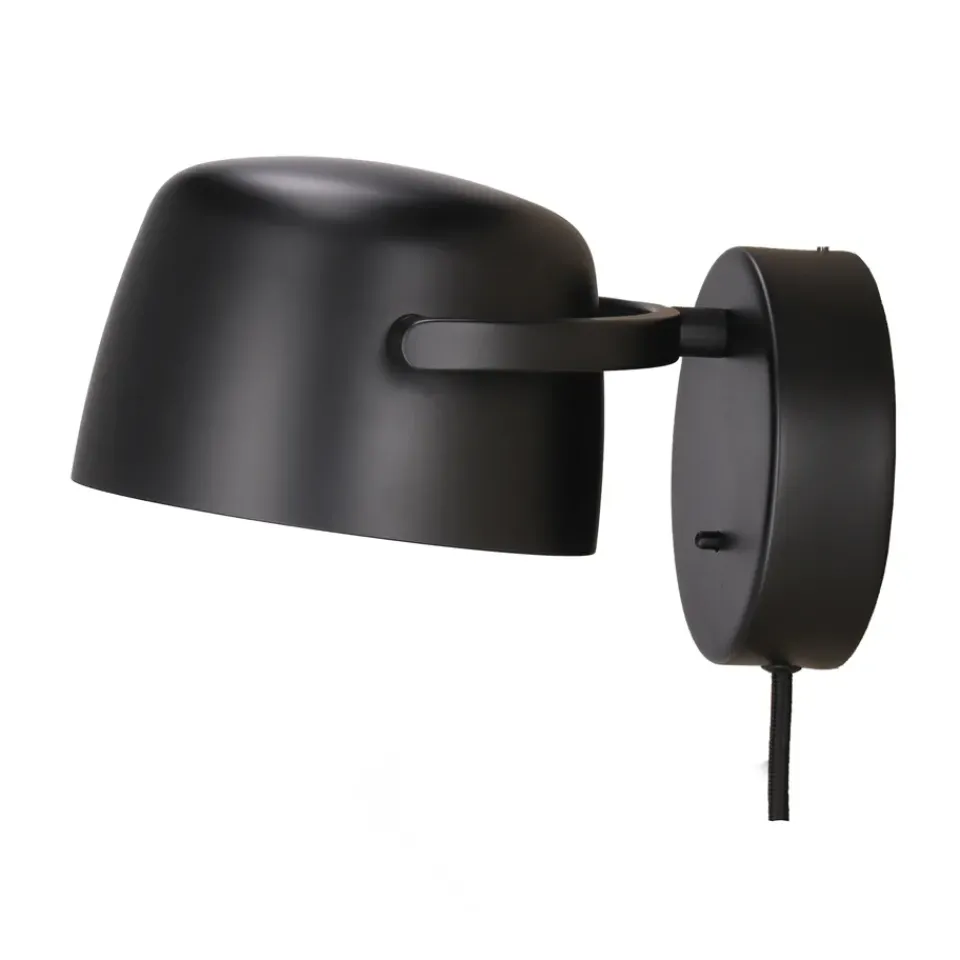 Bedside Lamps|Wall Lights^Scandi Living Halo wall lamp Ø16 cm, Black