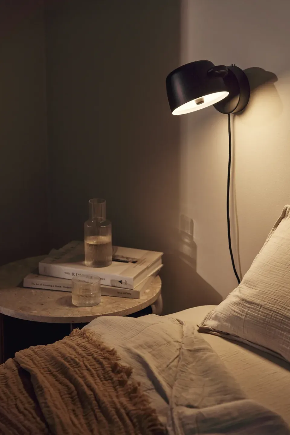 Bedside Lamps|Wall Lights^Scandi Living Halo wall lamp Ø16 cm, Black