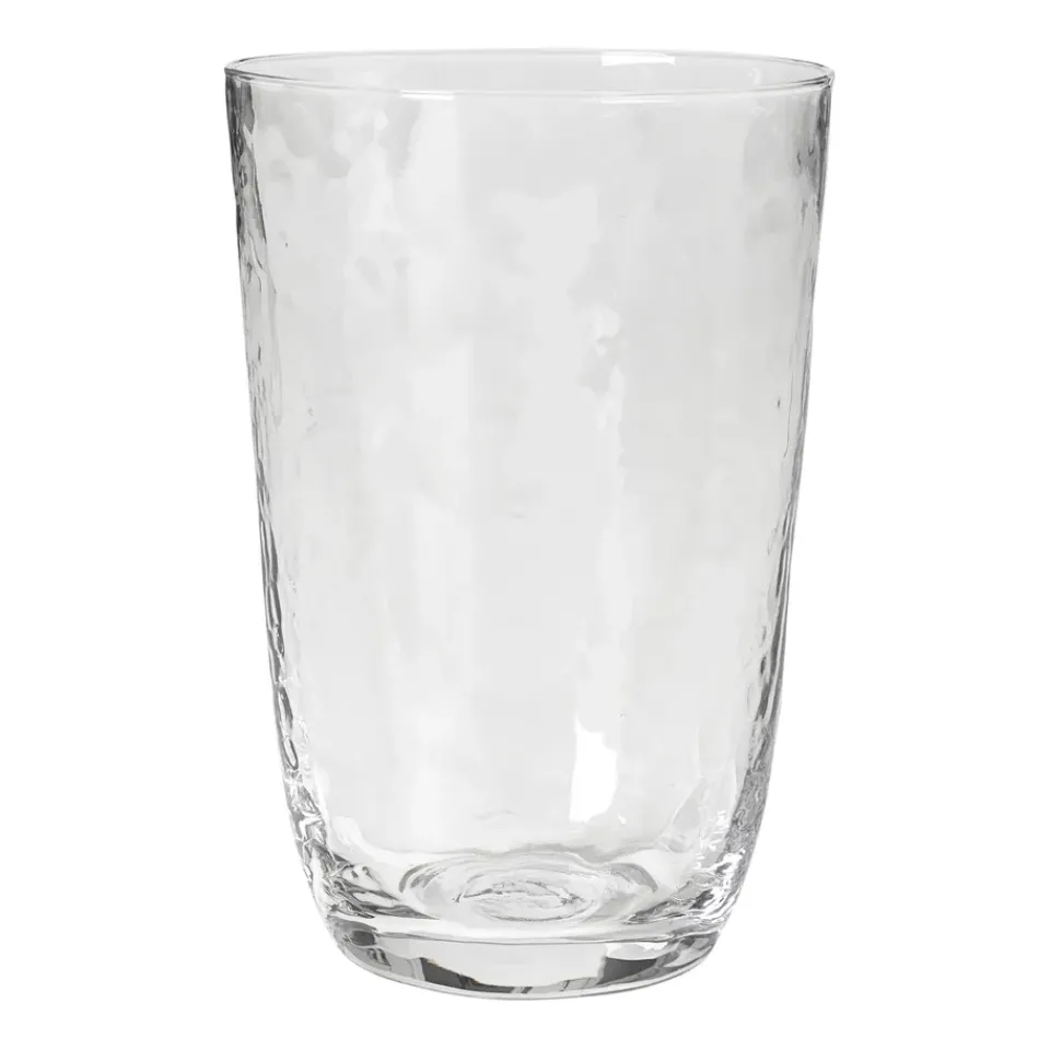 Drinking Glasses & Tumblers^Broste Copenhagen Hammered drinking glass 50 cl, Klar Transparent
