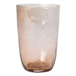 Drinking Glasses & Tumblers^Broste Copenhagen Hammered drinking glass 50 cl, Brown