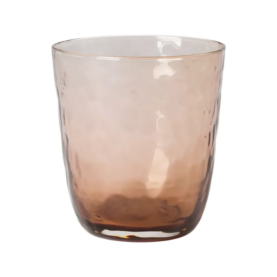 Drinking Glasses & Tumblers^Broste Copenhagen Hammered drinking glass 33.5 cl, Brown