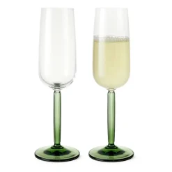 Champagne Glasses^Kähler Hammershøi champagne glass 24 cl 2pack, Green