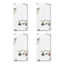 Best Kähler Hammershøi Christmas fabric napkin 45x45 cm 4-pack, White MultiWhite