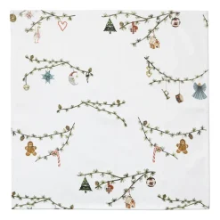 Best Kähler Hammershøi Christmas fabric napkin 45x45 cm 4-pack, White MultiWhite