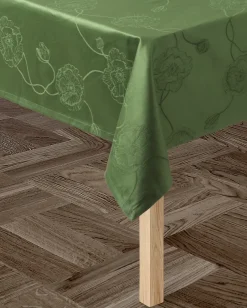 Hot Kähler Hammershøi Poppy damask tablecloth , 150x270 cm Green