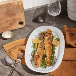 Clearance Kähler Hammershøi serving plate oval 40x22.5 cm, White