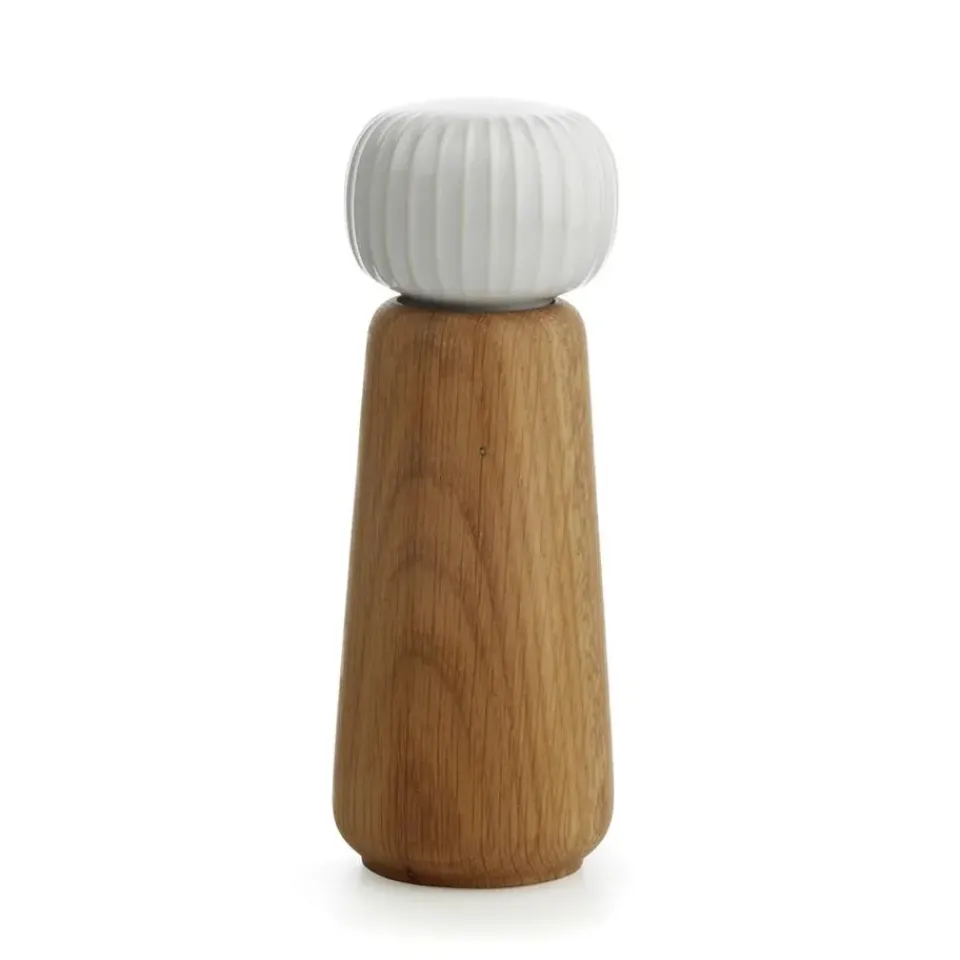Salt & Pepper Grinders^Kähler Hammershøi spice mill large, white BrownWhite