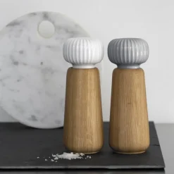 Salt & Pepper Grinders^Kähler Hammershøi spice mill large, white BrownWhite