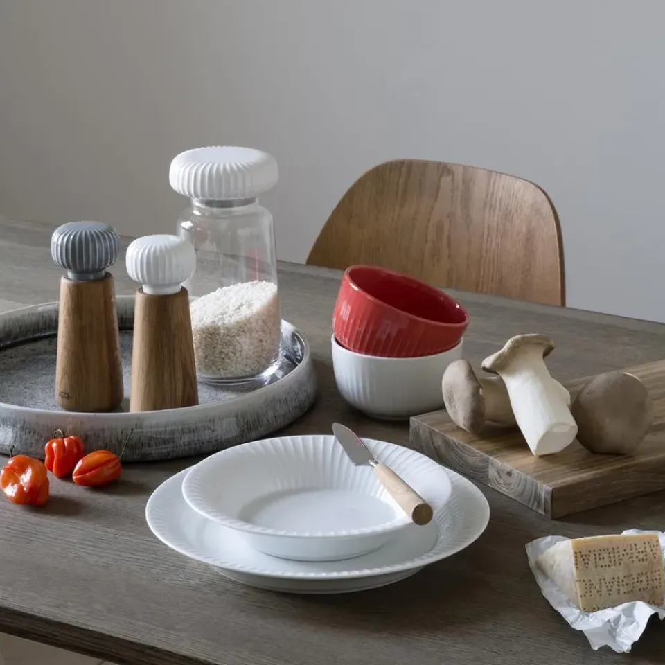 Salt & Pepper Grinders^Kähler Hammershøi spice mill large, white BrownWhite