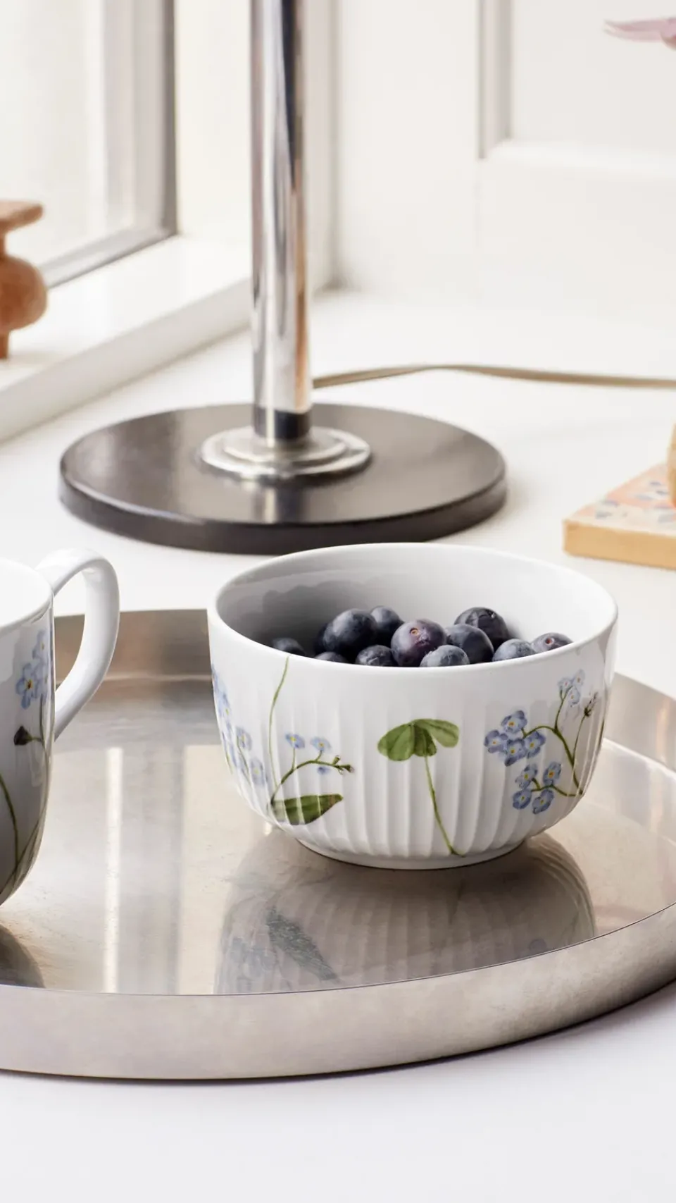 Breakfast Bowls^Kähler Hammershøi summer bowl Ø12 cm, Forget me not Multi