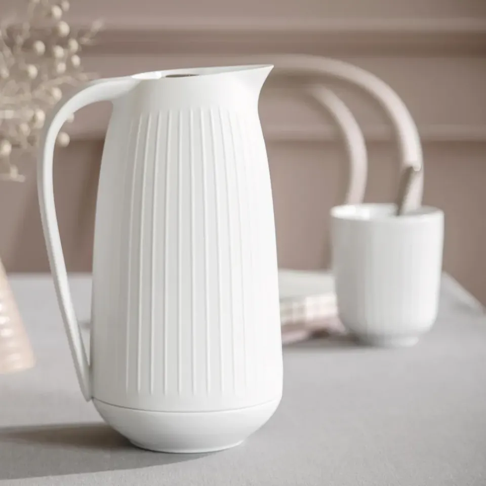 Thermoses^Kähler Hammershøi thermos jug, White