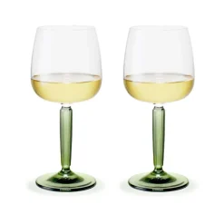 Outlet Kähler Hammershøi white wine glass 35 cl 2-pack, Clear- Green