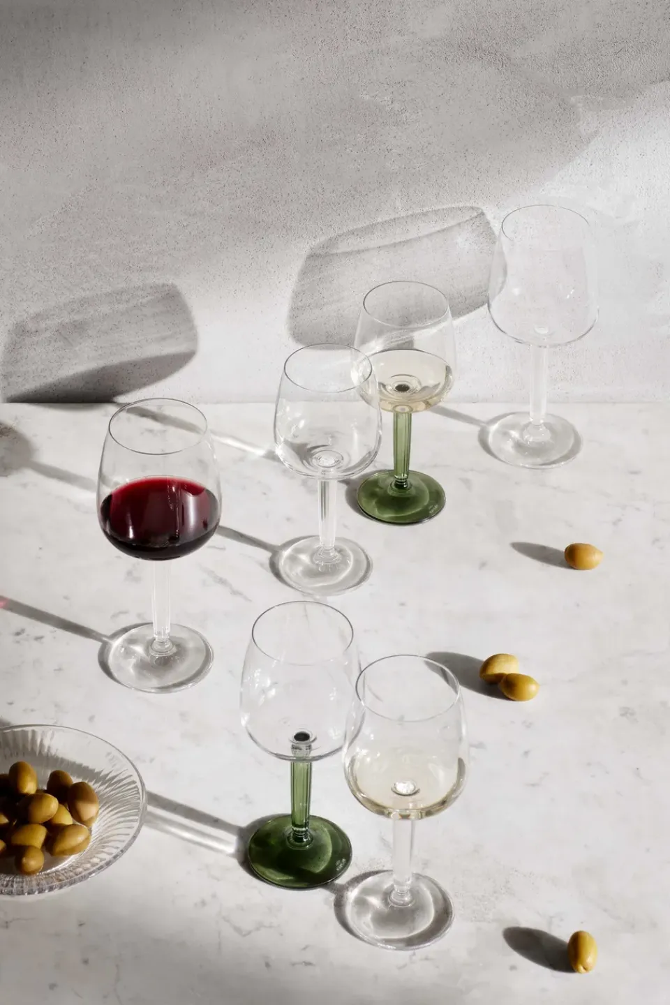 Outlet Kähler Hammershøi white wine glass 35 cl 2-pack, Clear- Green