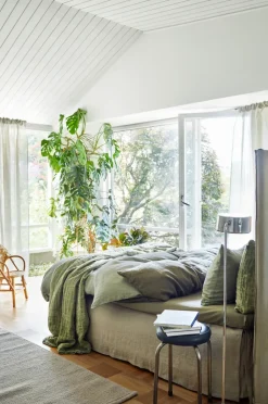 Bedspreads & Throws^Himla Hannelin bedspread driftwood, Herbary Green