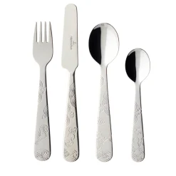 Children's Cutlery^Villeroy & Boch Happy as a Bear children's cutlery 4 pieces, Stainless steel Silver-coloured