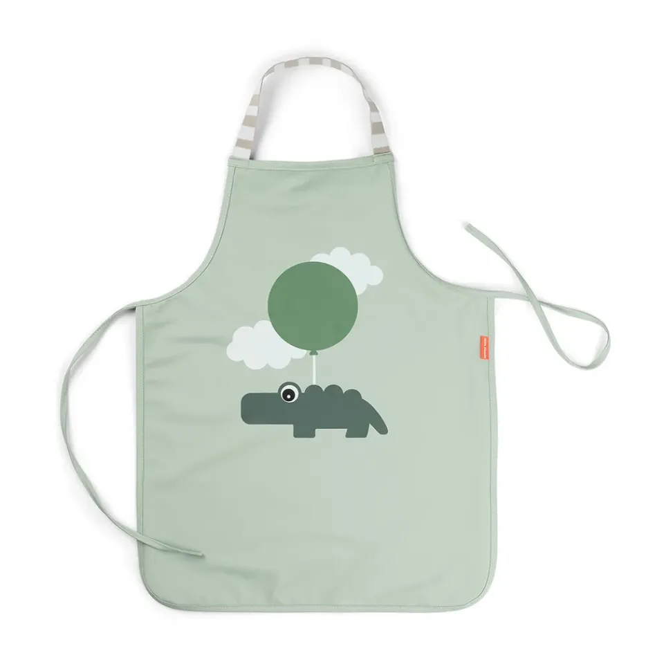 Discount Done by deer Happy Clouds apron for children, Green