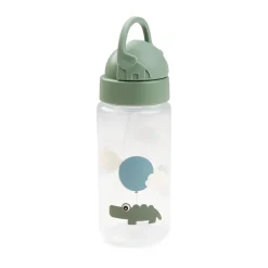 Sale Done by deer Happy Clouds bottle with straw, Green