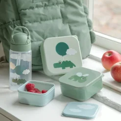 Sale Done by deer Happy Clouds bottle with straw, Green