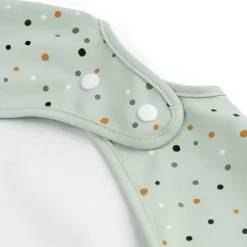 Clearance Done by deer Happy Dots bib with sleeves, Green