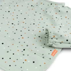Clearance Done by deer Happy Dots bib with sleeves, Green