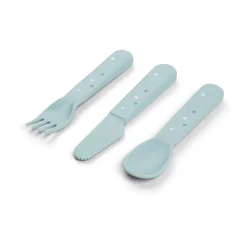 Best Done by deer Happy Dots foodie cutlery set 3 pieces, Blue