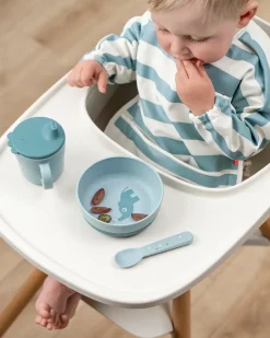 Best Done by deer Happy Dots foodie cutlery set 3 pieces, Blue