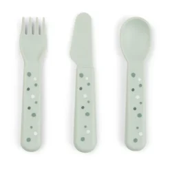 Online Done by deer Happy Dots foodie cutlery set 3 pieces, Green