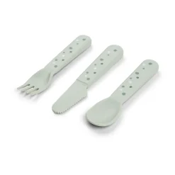 Online Done by deer Happy Dots foodie cutlery set 3 pieces, Green