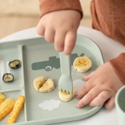 Online Done by deer Happy Dots foodie cutlery set 3 pieces, Green