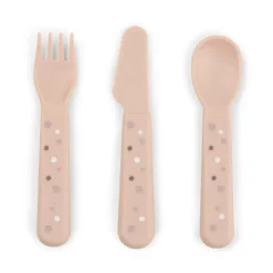 Discount Done by deer Happy Dots foodie cutlery set 3 pieces, Powder Beige
