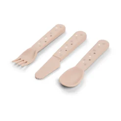 Discount Done by deer Happy Dots foodie cutlery set 3 pieces, Powder Beige