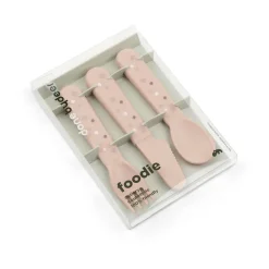 Discount Done by deer Happy Dots foodie cutlery set 3 pieces, Powder Beige