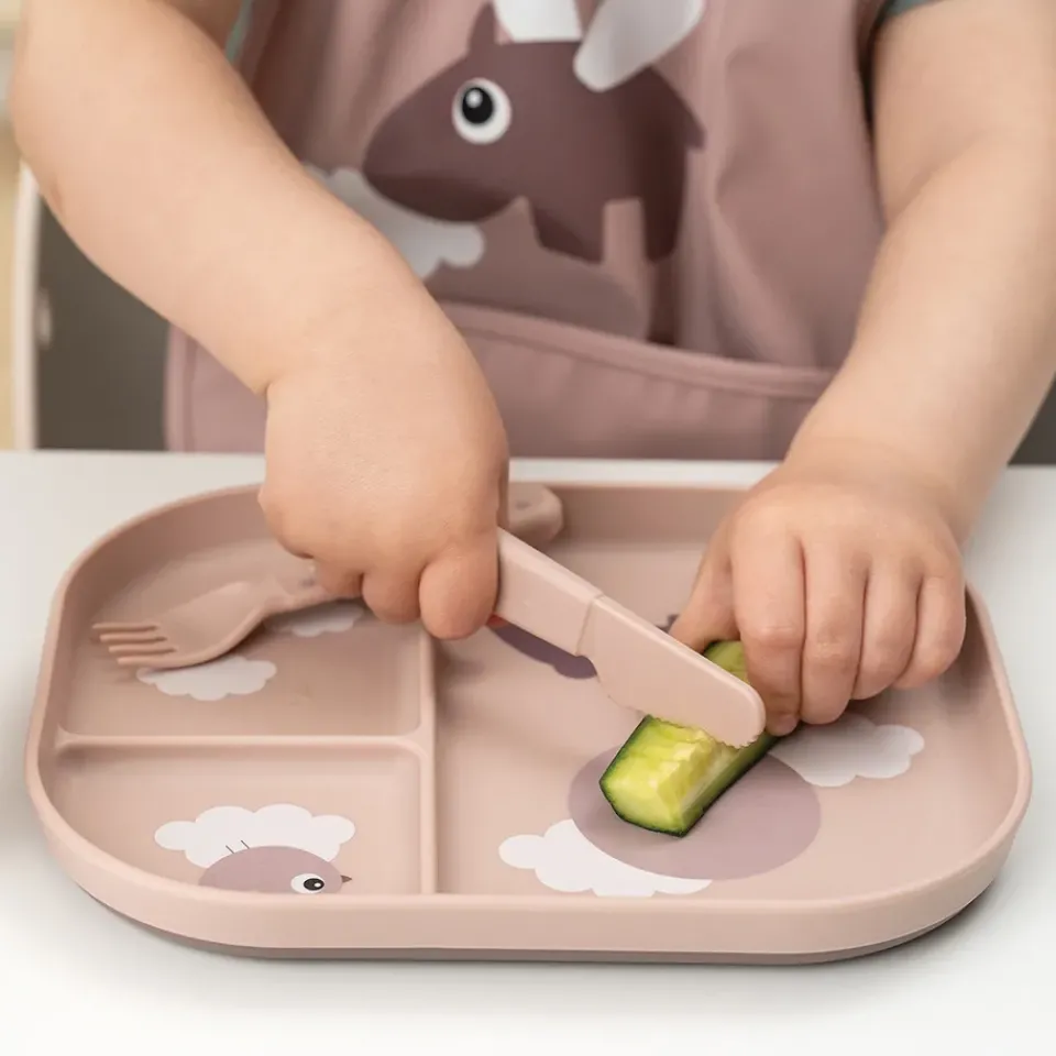 Discount Done by deer Happy Dots foodie cutlery set 3 pieces, Powder Beige