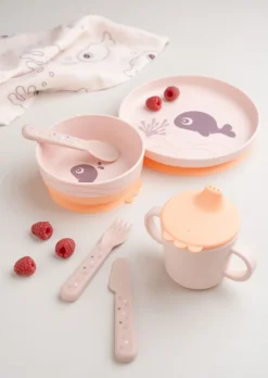 Discount Done by deer Happy Dots foodie cutlery set 3 pieces, Powder Beige