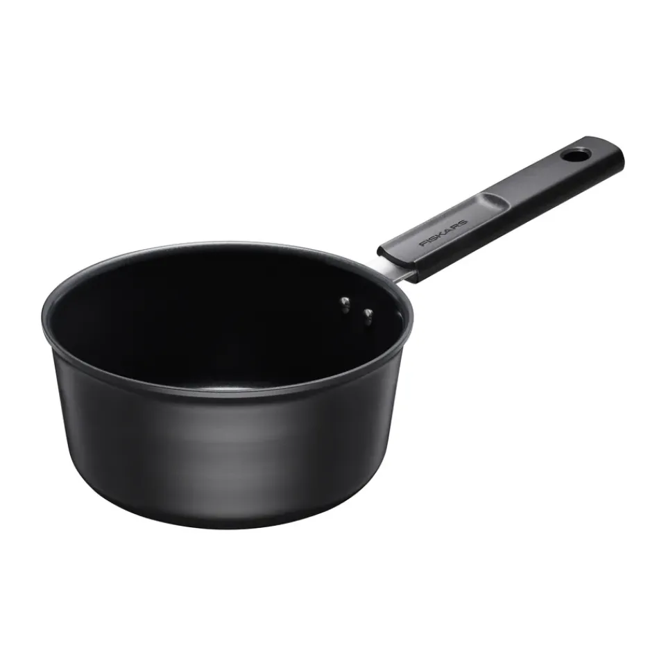 Outlet Fiskars Hard Face pot with lid Ceratec Superior, 1.8 L Black