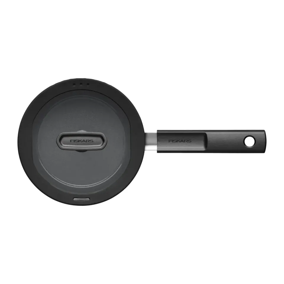Outlet Fiskars Hard Face pot with lid Ceratec Superior, 1.8 L Black