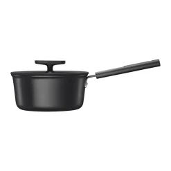 Outlet Fiskars Hard Face pot with lid Ceratec Superior, 1.8 L Black