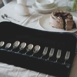 Cutlery Holders^Hardanger Bestikk Hardanger cutlery linda for dessert cutlery, Black