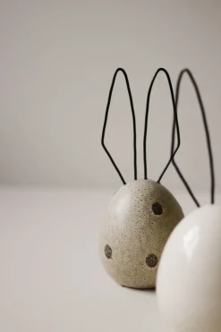 Clearance DBKD Hare Easter decoration H18 cm, dot Beige