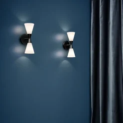 Reading Lamps|Wall Lights^Herstal Harlekin duo wall lamp, matte Black